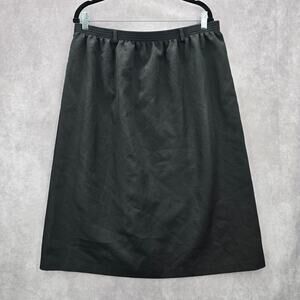 Just For Women Black Knee Length Executive Office‎ Formal Belted Skirt Plus 18W